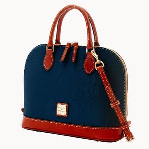 Dooney & Bourke Pebble Grain Zip Zip Satchel - Midnight Blue